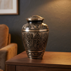 Traditional Design Urns With Band Carving for Adult Human Ashes Traditional Design Urns With Band Carving for Adult Human Ashes - Product Image 1