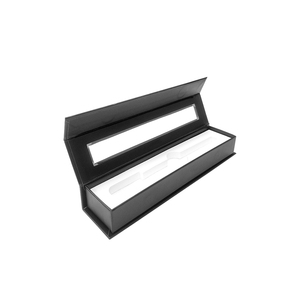 Custom Logo <b>Magnetic</b> Book Shape Packaging Box with Clear <b>Window</b> Pink Rigid Gift Box for Eyelash Cosmetic Jewelry Display - Product Image 2