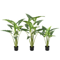 Plante artificielle réaliste à feuilles vertes avec pot noir, fausse plante Pothos, pour la décoration de bureau, étagère, table, salle de bain, chambre à coucher