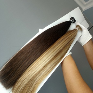 โรงงานดราก้อนบิวตี้ ผมแท้ 100% แบบ Remy ต่อผมแบบ I Tip ผมแท้ 100% Remy Virgin เรียงเกล็ดผมอย่างเป็นระเบียบ ขายส่ง - Product Image 3