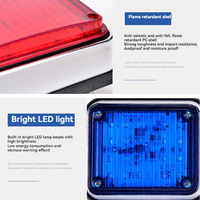 Feu de signalisation d'urgence LED rouge et bleu, lampe clignotante rectangulaire en PC, haute visibilité pour le sauvetage et le contrôle du trafic