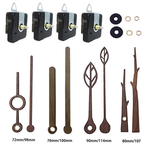 Silent Sweep Quartz <strong>Clock</strong> Movement Mechanism, HY Iron Hanging Hook, Natural Black Walnut Wood <strong>Clock</strong> <strong>Hands</strong> for DIY <strong>Clock</strong> Making - Product Image 1