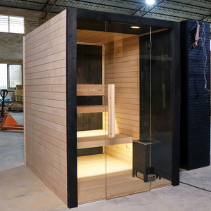 ICEMEND Tamaño grande 3-4 personas Sauna de vapor seco de madera tradicional Experiencia de la máxima comodidad y tranquilidad - Product Image 5