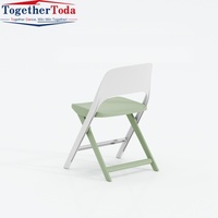 Silla Plegable de Plástico de una Pieza, Resistente, Ecológica, Apilable, Portátil y Ligera, para Escuela, Oficina, Parque, Jardín y Eventos