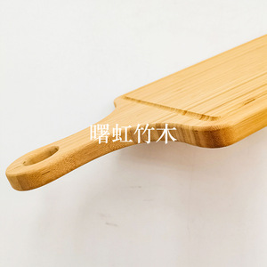 Bandeja de servir de bambú y madera Shuhong de 40x20x1.5 cm para hornear carne, pan, frutas, estilo simple, vajilla para el hogar. - Product Image 1