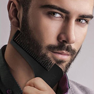 Nuevo y popular: 1 pieza de plantilla de alta calidad para dar forma y peinar la barba, con peine para barba, herramienta todo en uno, peine de ABS para plantilla de recorte de barba y cabello - Product Image 1