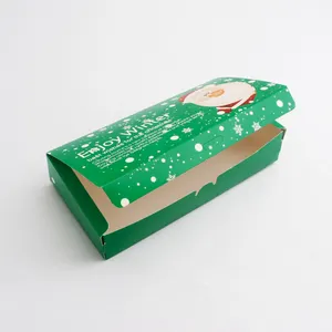 גדול כיכר cupcake קופסות מתנת סט לקיפול קרטון חג המולד עבור אפל אריזת מתנה עם סרט אריזה