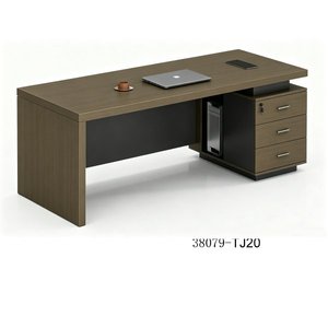 Escritorio Ejecutivo Moderno de Madera con Gabinete de Almacenamiento 38079-BK16, Muebles de Oficina Independientes - Product Image 2