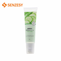 Tube cosmétique en plastique PE SENZESY SZR011 personnalisé OEM 135 ml, diamètre 40 mm, tête de brosse en mousse imprimée en sérigraphie, bouchon à vis