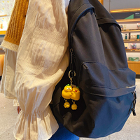 Porte-clés couple de poussins de dessin animé, breloque de sac mignonne en forme de poulet jaune