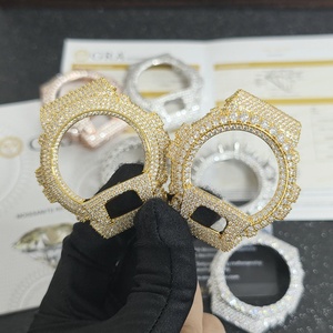 En gros Lunette de montre de luxe en moissanite VVS1 couleur D, effet serti de pierres, pour <span class=keywords><strong>GA</strong></span>-<span class=keywords><strong>2100</strong></span> DW-5600 DW-6900, compatible testeur de diamant, boîtier de modification de montre - Product Image 4