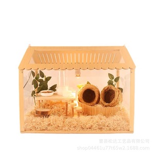 Caja de madera de nuevo estilo para hámsteres, caja de cría de gallinas, caja de cría para mascotas, caja transparente de madera para mascotas. - Product Image 5