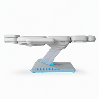 Table de beauté électrique à 4 moteurs avec roulettes verrouillables, port de charge USB, hauteur réglable, pour salon, spa, clinique dentaire, esthétique