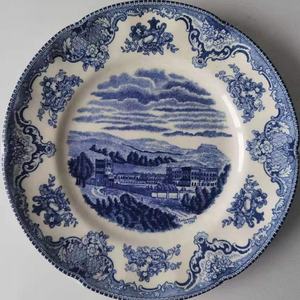 Juego de cena de porcelana con plato de postre de castillo nórdico al por mayor - Product Image 1