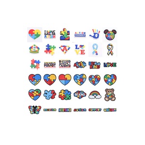 Accessori Decorativi per Scarpe all'Ingrosso, Charm per Scarpe Autismo per Bambini, Charm Arcobaleno Amico Sii Gentile per Decorazione Zoccoli - Product Image 1