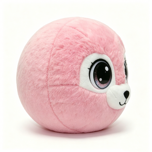 ตุ๊กตาสัตว์สีชมพูน่ารักแบบกำหนดเองได้ ตุ๊กตาแมวน้ำขนปุยกลมนุ่ม ของเล่นตุ๊กตาตาโตน่ารัก หมอนตุ๊กตาสำหรับเด็ก - Product Image 2