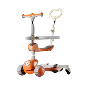 Trottinette pour enfants Doublecare 5-en-1 pliable, vélo d'équilibre à pousser avec musique, pour les enfants de 10 mois à 14 ans - Product Image 1