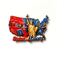 Aimant de réfrigérateur Statue de la Liberté de New York, États-Unis, Souvenir de voyage créatif, Décoration d'intérieur