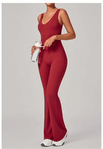 Combinaison de yoga et de fitness pour femmes RUIQUWIN, taille haute, printemps, une pièce, avec logo personnalisé, sexy, en spandex/nylon - Product Image 3