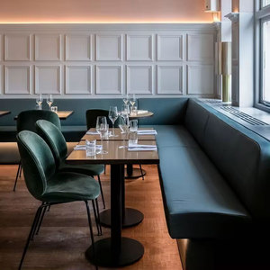 Barato cena moderna personalizada tapizado Banco banqueta restaurante muebles sofá cabina asientos juegos <span class=keywords><strong>de</strong></span> comedor - Product Image 2