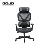 Chaise de bureau ergonomique à dossier haut entièrement en maille, réglable, pivotante, pour ordinateur, mobilier commercial