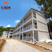 Casa Modular Prefabricada Cbox de 3 Pisos, Vivienda Familiar de Múltiples Niveles, Casa Contenedor Desmontable