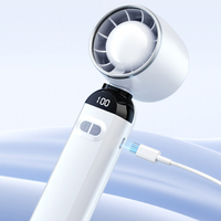Nouveau Design Ventilateur Plage Pliable Haute Vitesse 2000mAh Rafraîchissant, Mini Ventilateur USB Portable Rechargeable pour Extérieur