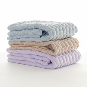 Toalla de Baño de Microfibra Rectangular con Superficie Texturizada Tridimensional Única, Venta al Por Mayor - Product Image 1