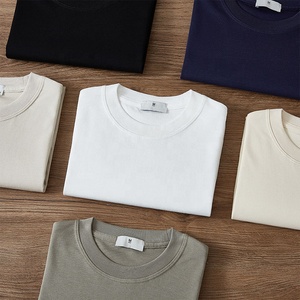 เสื้อยืดคอตตอนแท้ 100% แบบเรียบสำหรับผู้ชาย เสื้อยืดแขนสั้นทรงโอเวอร์ไซส์ เสื้อยืดเปล่าสำหรับพิมพ์ลาย เสื้อยืดแบบยูนิเซ็กซ์ ขายส่ง - Product Image 3