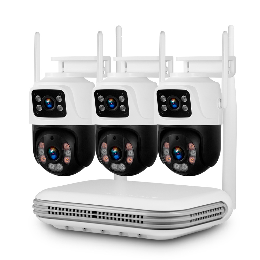 スマート 6MP デュアルレンズ IP カメラ CCTV システム 8CH 双方