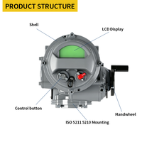 Actuador Eléctrico Inteligente de Giro Parcial AC380V con Señal Modulante 4-20mA para Control de Válvulas Industriales de Tuberías