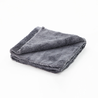Serviette de séchage, lavage, detailing et polissage pour voiture en microfibre sans bords, ultra douce, 16x16 pouces