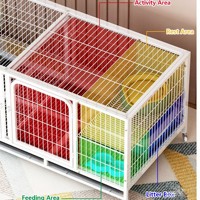 Cage d'intérieur multi-niveaux empilable avec séparateurs pour petits chiens, chats, pigeons – Idéale pour l'élevage commercial, les chateries et les enclos de pension