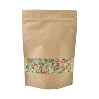 Sacs d'emballage pour grains de café en LDPE biodégradable, imprimés sur mesure, résistants aux odeurs, avec fermeture à glissière, à fond plat