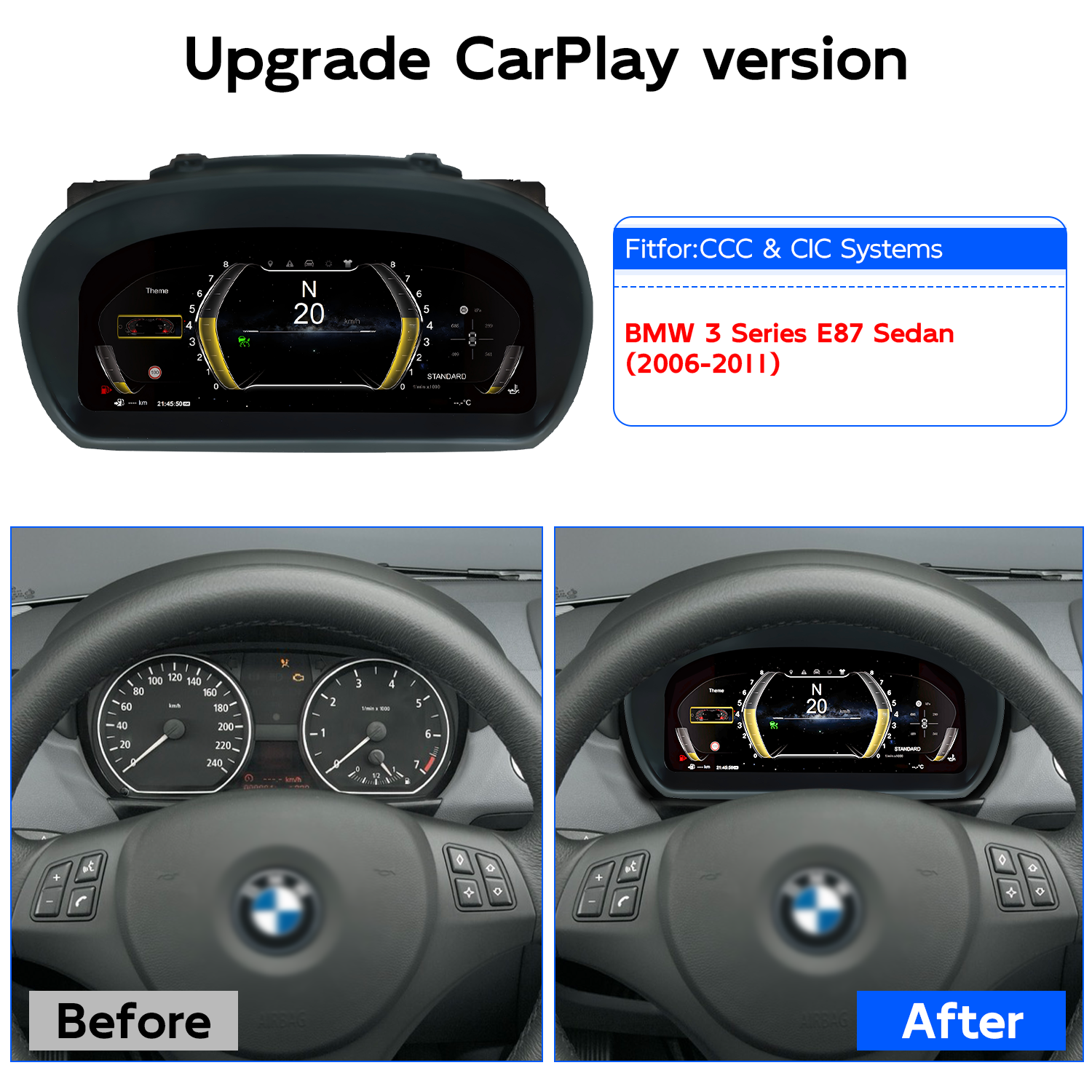 For BMW LCD Dashboard