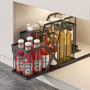 Étagère de rangement pour épices de cuisine, en métal durable, multifonctionnelle, panier coulissant en fer pour évier <span class=keywords><strong>et</strong></span> placard - Product Image 2