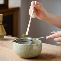Ensemble de 5 pièces pour le thé matcha : fouet, soucoupe et accessoires traditionnels japonais pour la cérémonie du thé – Idéal comme cadeau de démarrage pour la cérémonie