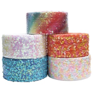 Nastro in <span class=keywords><strong>Tulle</strong></span> con Paillettes da 3 Pollici (75mm) per Abbigliamento, Artigianato e Decorazioni Fai-da-Te - Product Image 2