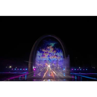Proyektor Hologram 4K luar ruangan air mancur layar Air Menari mengambang