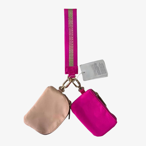 Cartera de mano elegante de doble compartimento para mujer, con llaveros desmontables, tarjetero, monedero pequeño y bolsa promocional. - Product Image 1