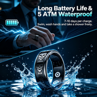 Anneau intelligent fin personnalisé pour surveiller la fréquence cardiaque, le sommeil et la forme physique, étanche, avec charge sans fil, compatible Android et iOS