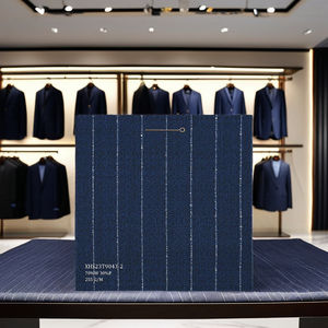 Lüks İtalyan ipliği boyalı şerit yün takı<span class=keywords><strong>m</strong></span> elbise kumaşı karışı<span class=keywords><strong>m</strong></span>ı merinos yünü/Polyester kumaş erkek takı<span class=keywords><strong>m</strong></span> elbise için - Product Image 5