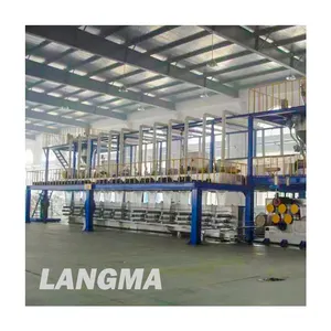 Chinesische gute Qualität LANGMA Pet Polyester Stückfaser Produktionslinie PSF-Maschine Flasche Flockenrecycling-Maschine Preis