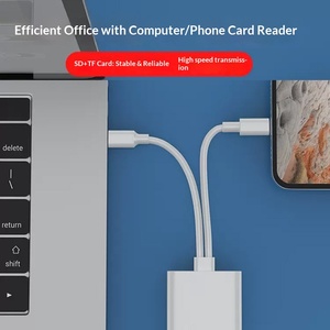 Lecteur de carte multifonction pour téléphone portable 2 en 1, carte SD TF, convertisseur de carte mémoire pour <span class=keywords><strong>USB</strong></span> 2.0 externe, vente chaude 2025 - Product Image 4