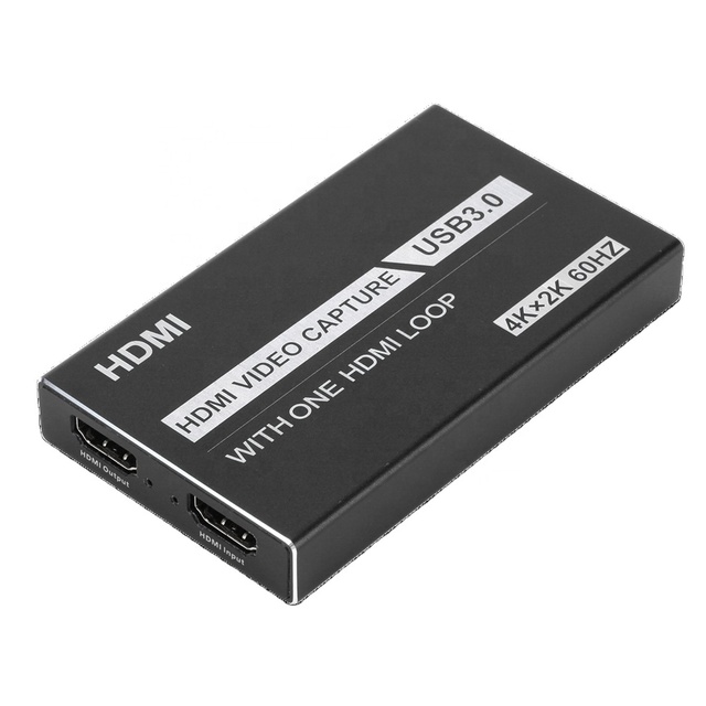 Usb3.0 Aluminum 4K 60Hz Standalone Video Capture Device With Loop Video Capture Card With Audio