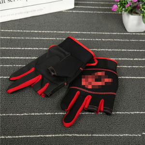 Gants de pêche en plein air, trois doigts exposés, en tissu, unisexes, pour la pêche, utilisation sportive, couleur aléatoire - Product Image 2