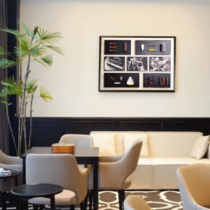 Décoration murale équestre pour la maison : Ensemble d'art paysager avec accessoires et photos, cadre en bois de luxe fait main, toile originale moderne - Product Image 5
