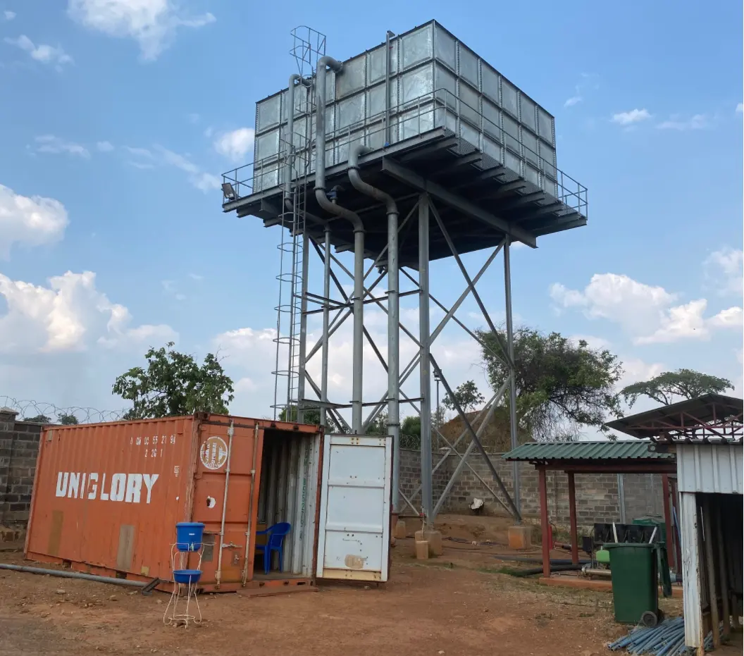 Pressed Steel Panel 1220mm 1220mm Assembled Galvanized Overhead Water Tank