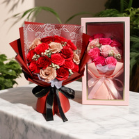 Buket Bunga Sabun Manta Modern Buatan Tangan, Mawar Awet Buatan, Siap Pakai, Merk AIDA, untuk Hari Valentine & Wisuda