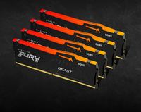 For FURY Black 64GB (32Gx2) 6400Mhz DDR5 RGB XMP3.0 Desktop Memory KF552C40BBAK2-64 in Stock RAM